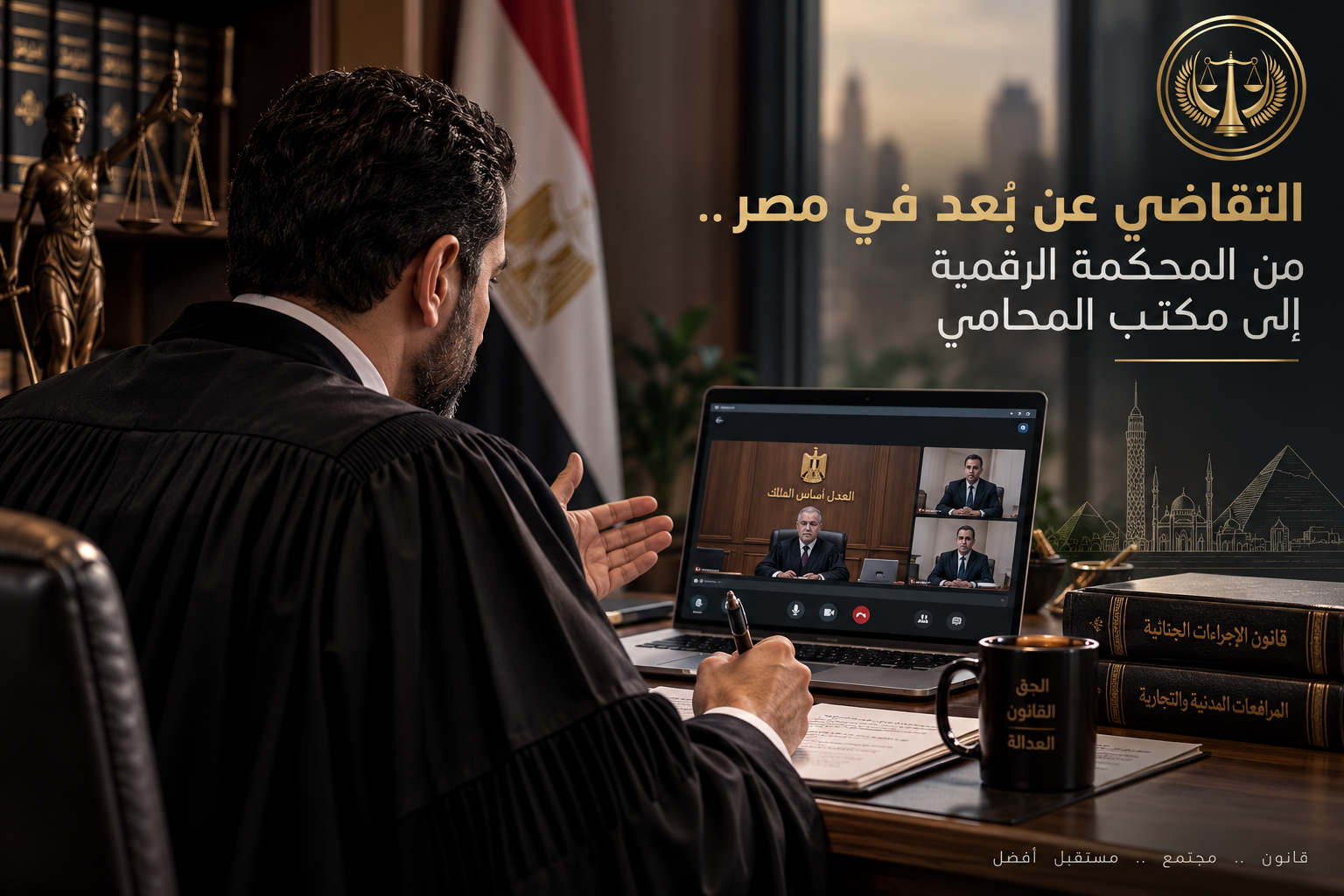 التقاضي عن بُعد في مصر.. من المحكمة الرقمية إلى مكتب المحامي